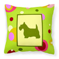 Carolines Treasures CK1147PW1414 Scottish Terrier Decorative Canvas Fabric Pillow, Large, Multicolor
