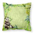 Carolines Treasures CK1696PW1818 Panda Bear and Bamboo Fabric Decorative Pillow patio-furniture-pillows, Multicolor