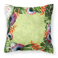 Carolines Treasures CK1698PW1818 Tropical Fabric Decorative Pillow Patio-Furniture-Pillows, Multicolor
