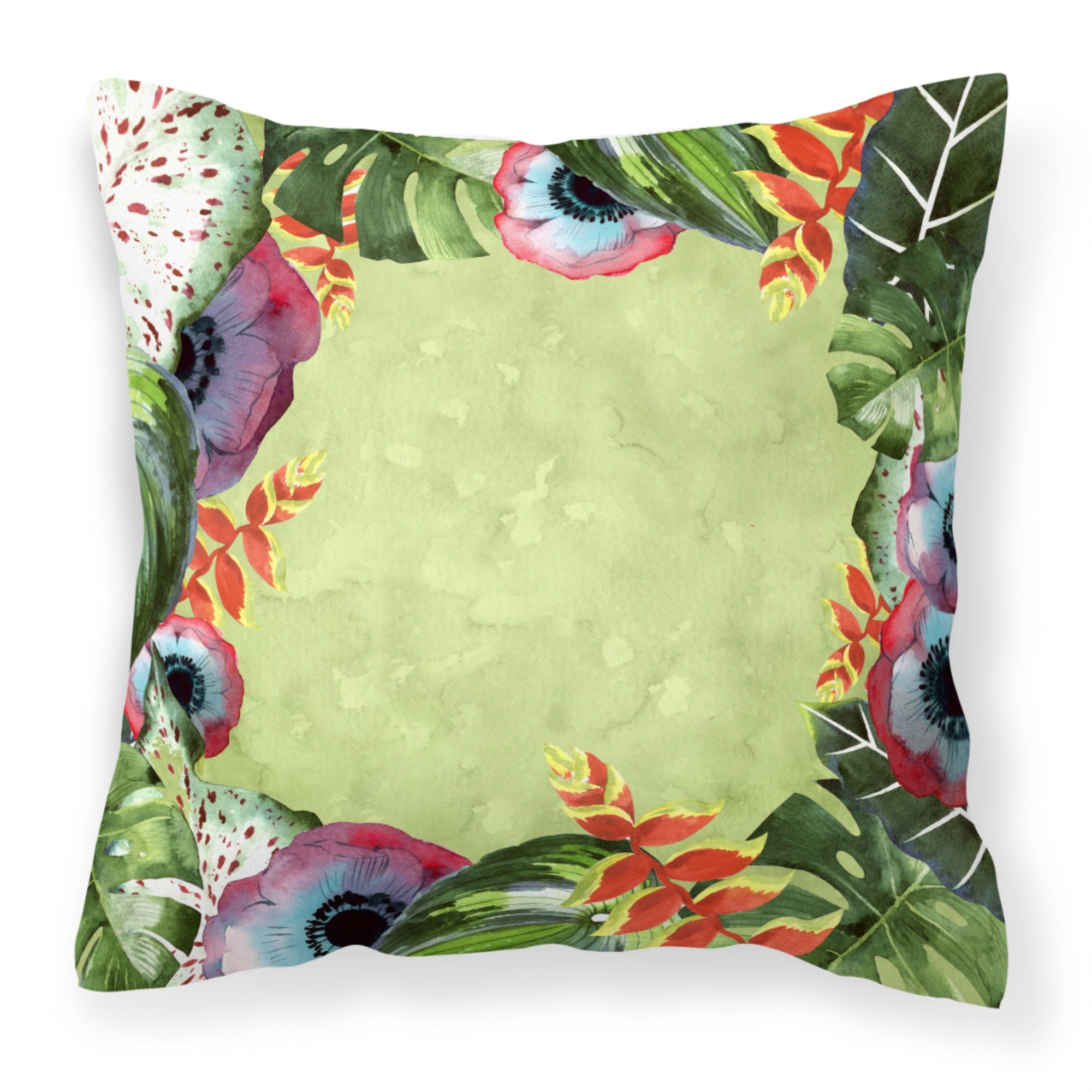 Carolines Treasures CK1698PW1818 Tropical Fabric Decorative Pillow Patio-Furniture-Pillows, Multicolor