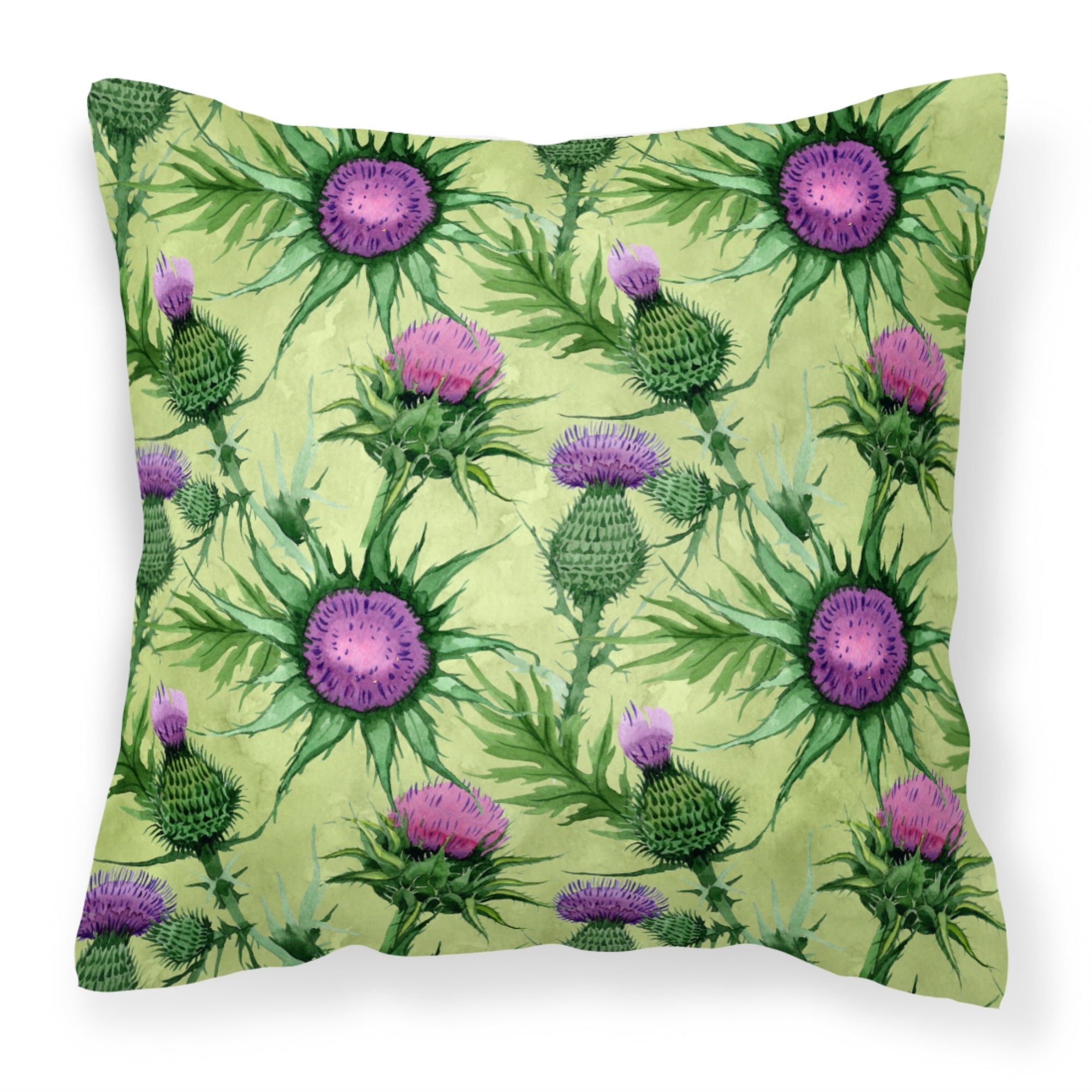 Carolines Treasures CK1699PW1818 Thistle Fabric Decorative Pillow patio-furniture-pillows, Multicolor