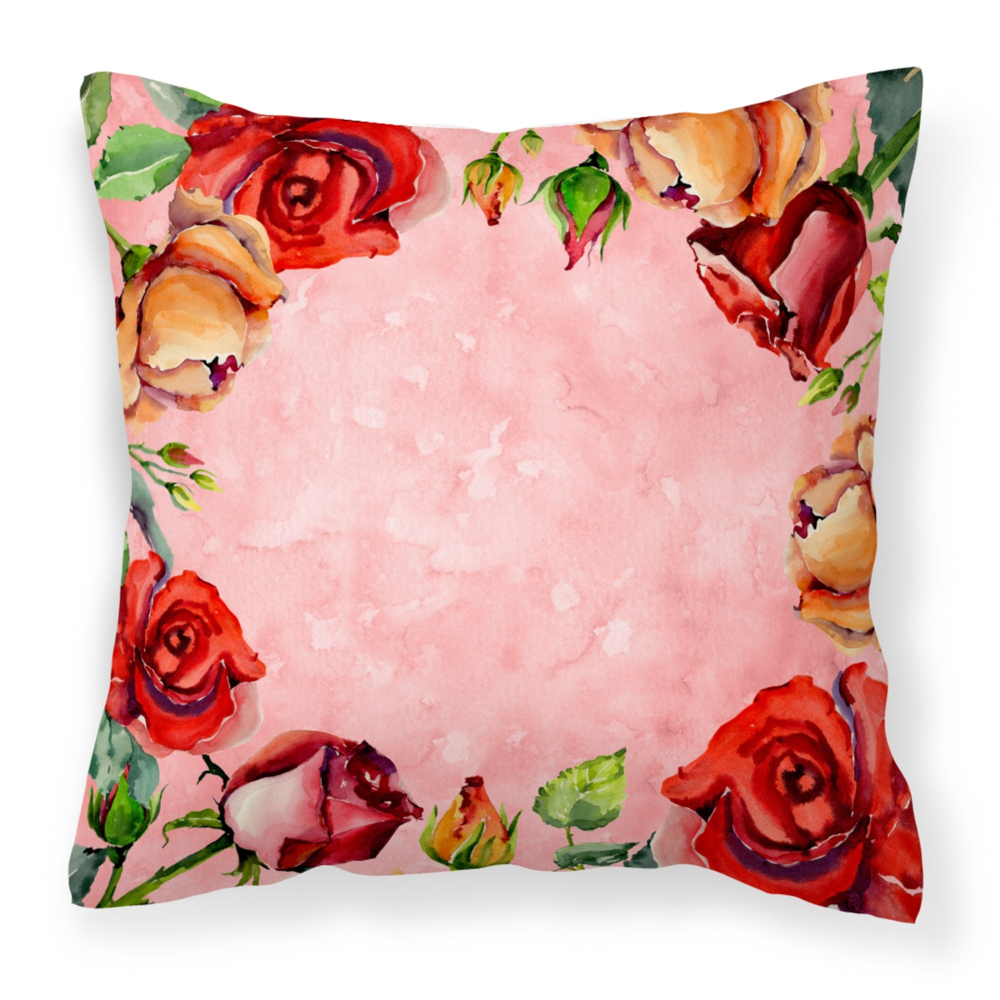 Carolines Treasures CK1700PW1818 Roses Fabric Decorative Pillow patio-furniture-pillows, Multicolor