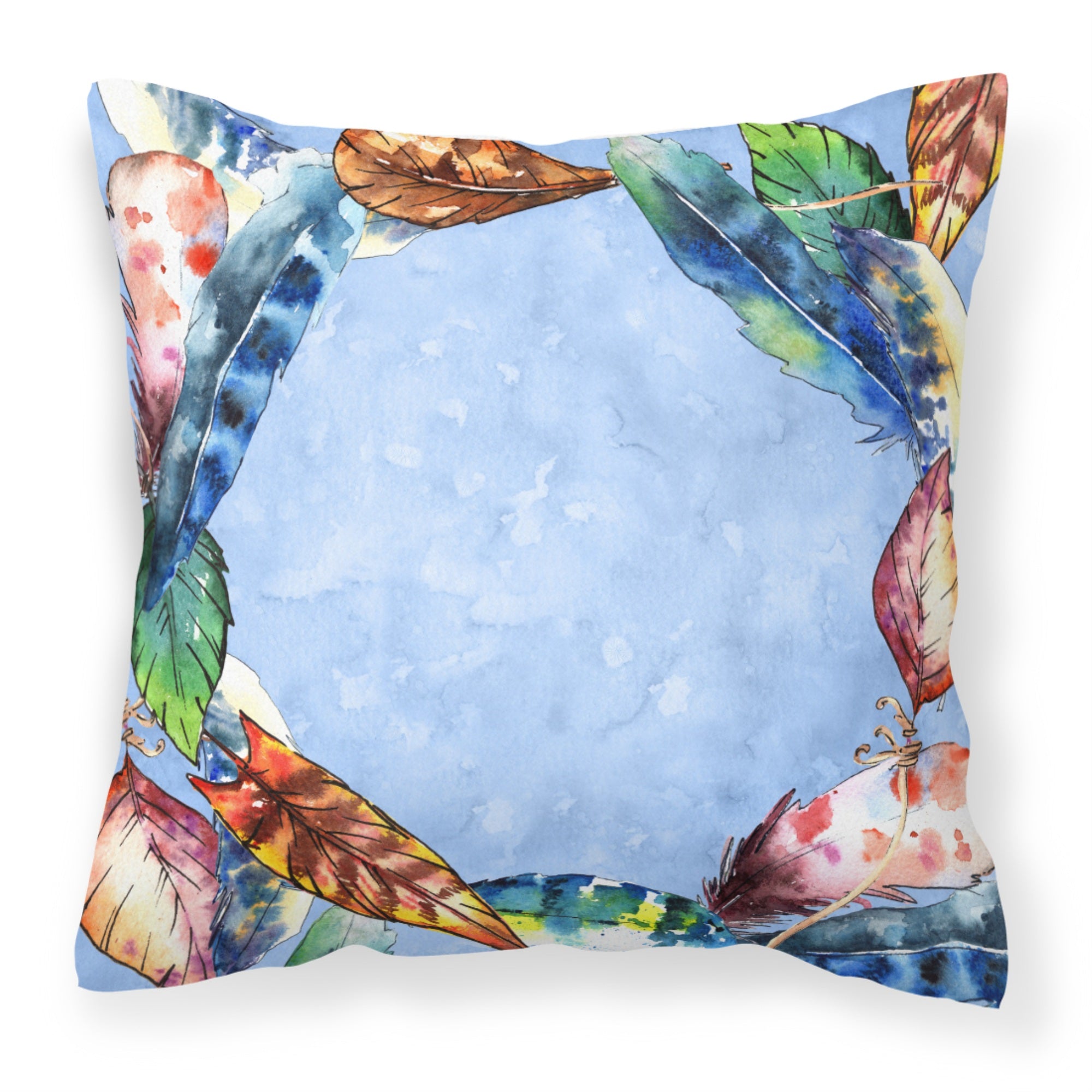 Carolines Treasures CK1704PW1818 Feathers Fabric Decorative Pillow patio-furniture-pillows, Multicolor