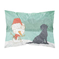 Carolines Treasures Snowman Black Labrador Christmas Fabric Standard Pillowcase