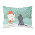 Carolines Treasures Snowman Black Spaniel Christmas Fabric Standard Pillowcase