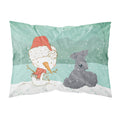 Carolines Treasures Lakeland Terrier Snowman Christmas Fabric Standard Pillowcase, Multicolor