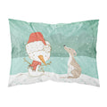 Carolines Treasures Snowman Whippet Christmas Fabric Standard Pillowcase
