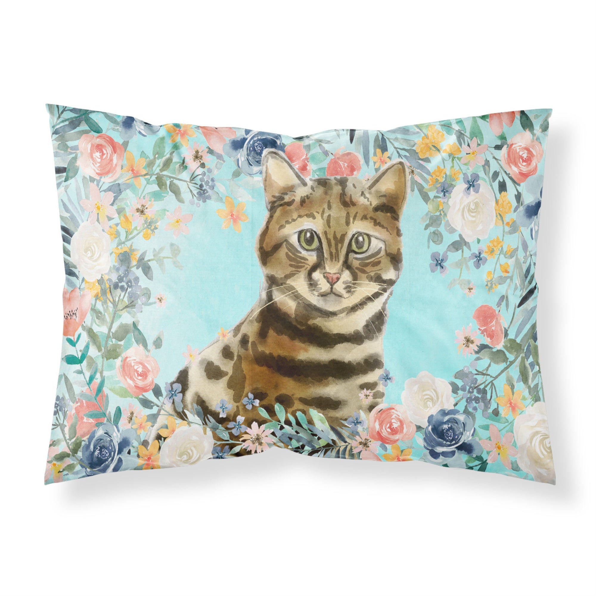 Carolines Treasures Bengal Spring Flowers Fabric Standard pillowcases, Multicolor