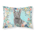 Carolines Treasures Blue Russian Spring Flowers Fabric Standard pillowcases, Multicolor