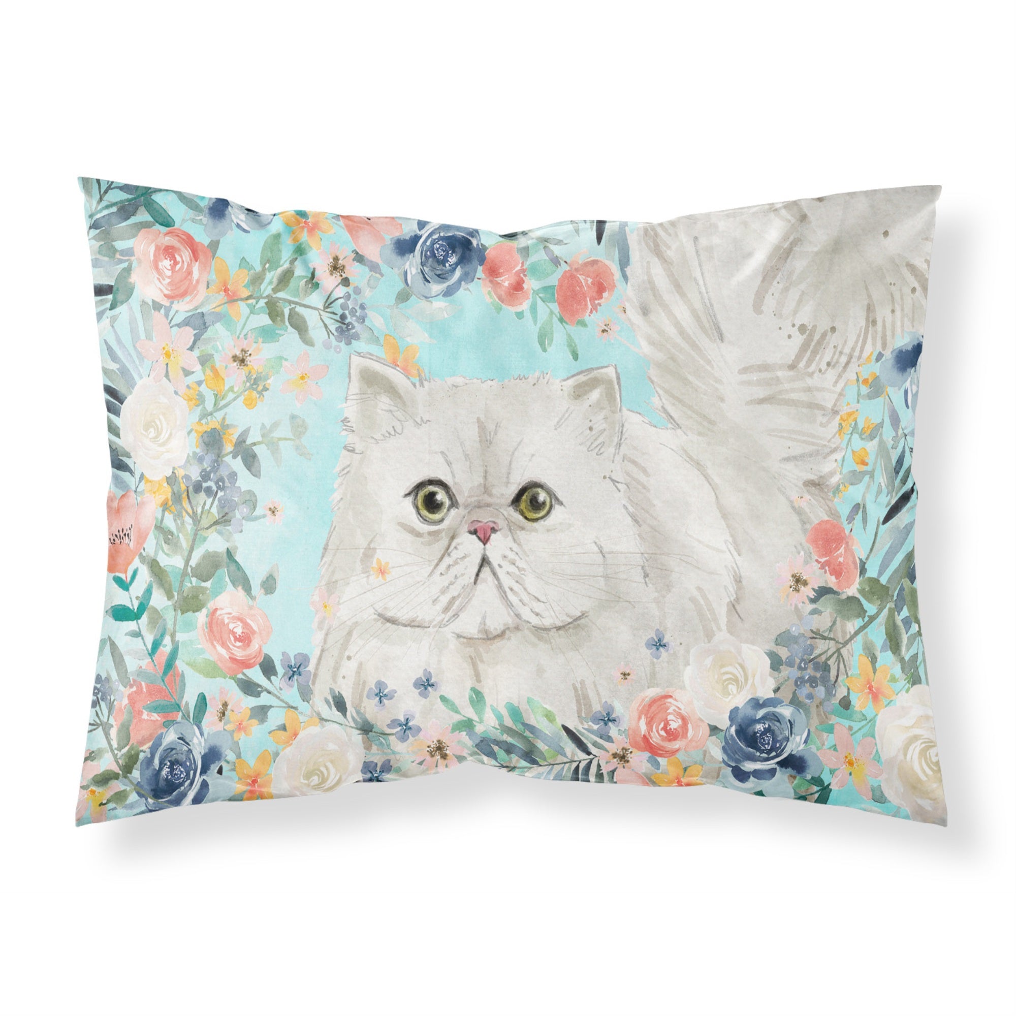 Carolines Treasures Persian Spring Flowers Fabric Standard pillowcases, Multicolor