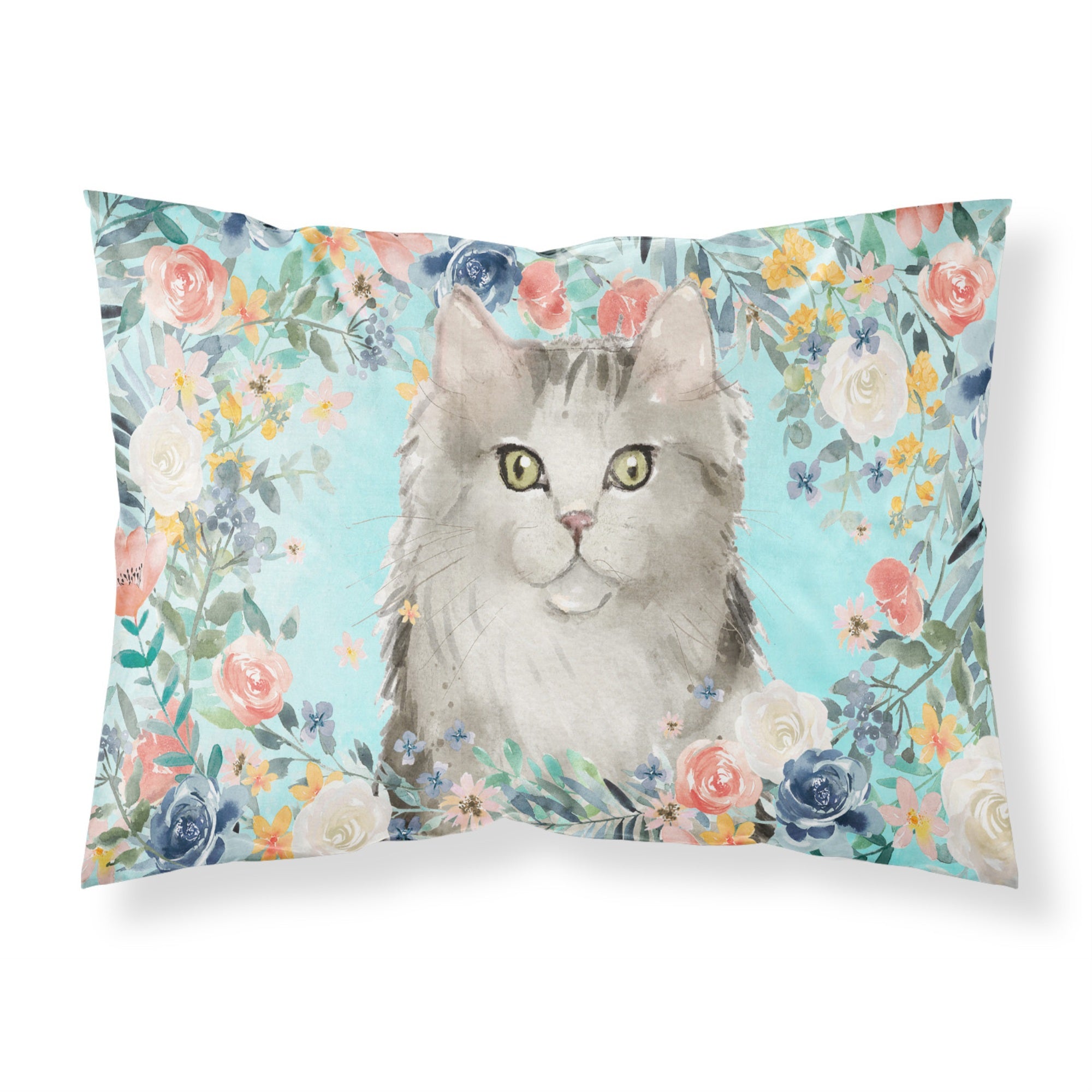 Carolines Treasures Ragamuffin Spring Flowers Fabric Standard pillowcases, Multicolor
