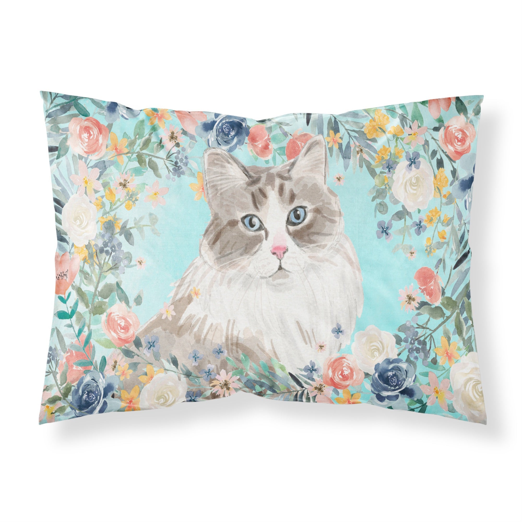 Carolines Treasures Siberian Spring Flowers Fabric Standard pillowcases, Multicolor