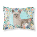 Carolines Treasures Tonkinese Spring Flowers Fabric Standard pillowcases, Multicolor