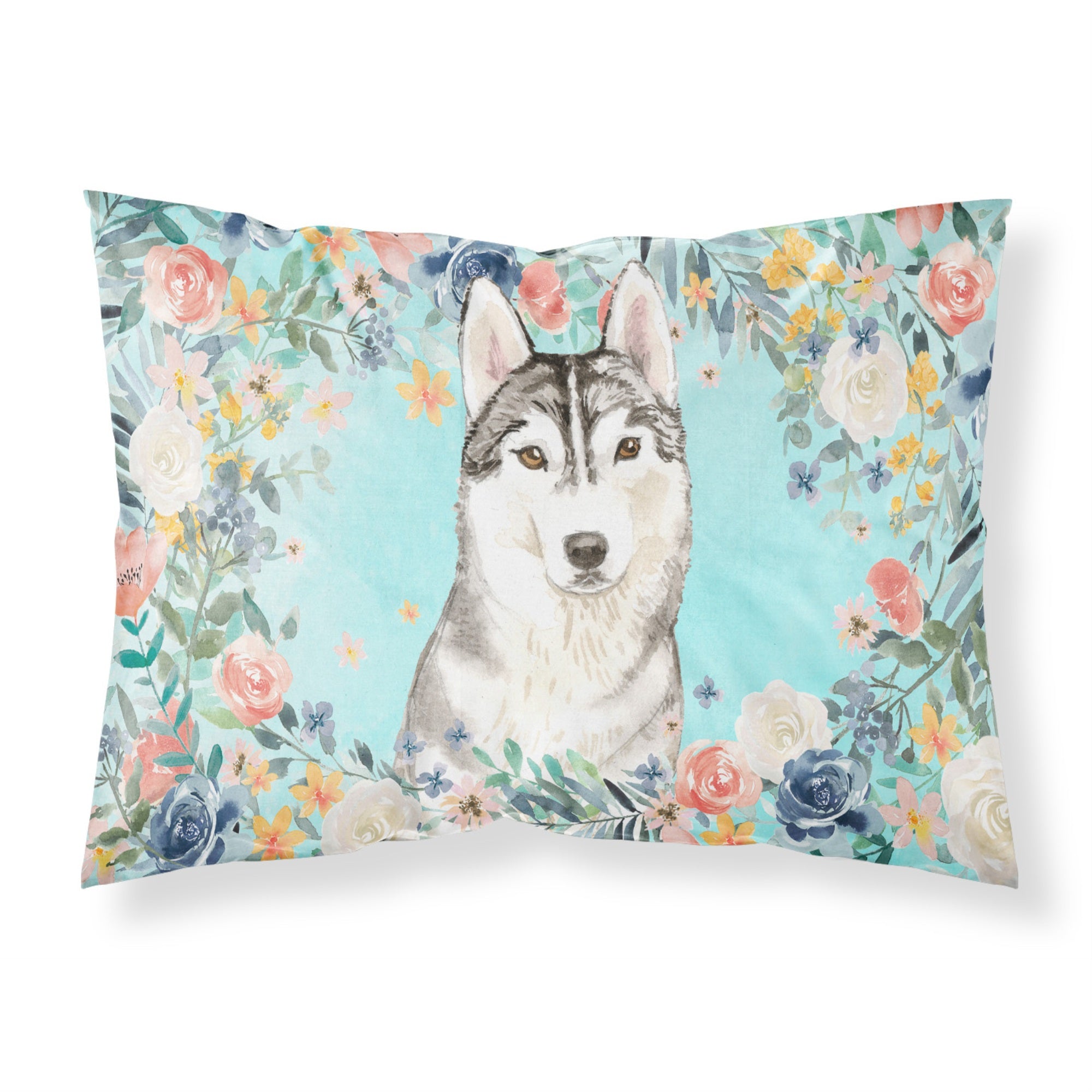 Carolines Treasures Siberian Husky Fabric Standard pillowcases, Multicolor