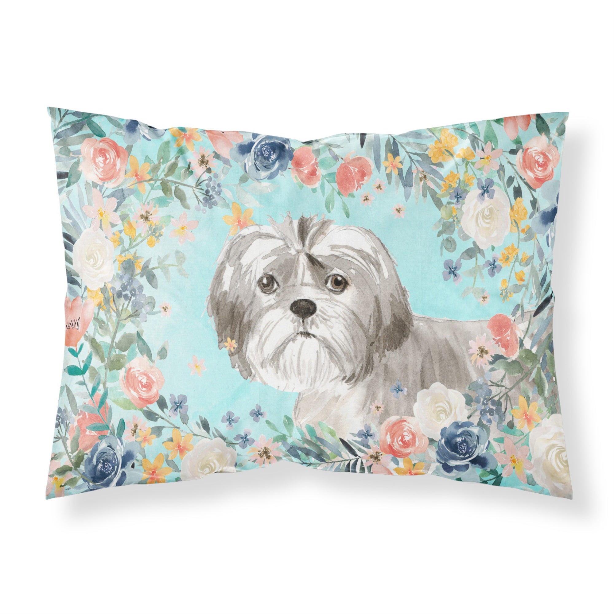 Carolines Treasures Shih Tzu Puppy Fabric Standard pillowcases, Multicolor