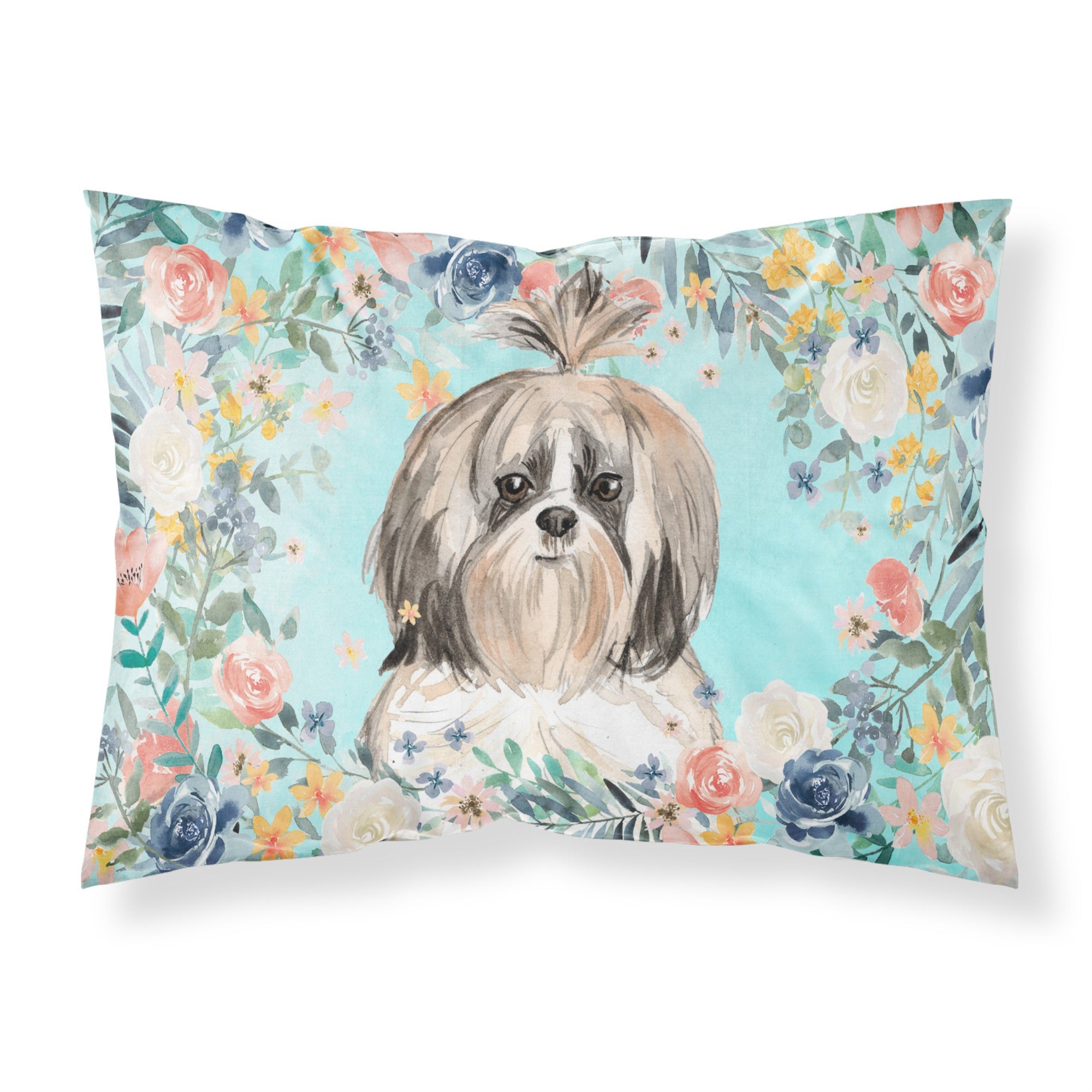 Carolines Treasures Shih Tzu Fabric Standard pillowcases, Multicolor