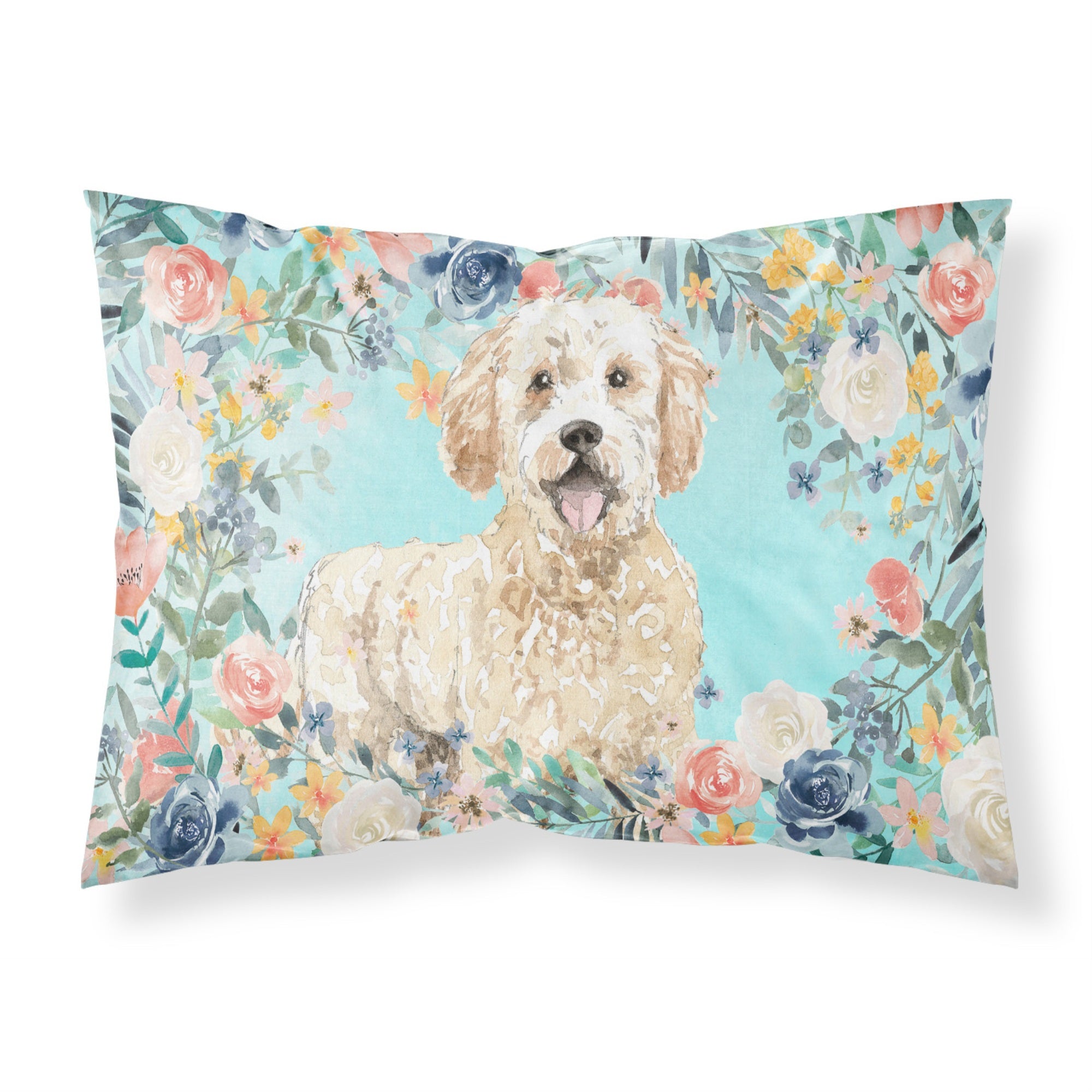 Carolines Treasures Goldendoodle Fabric Standard pillowcases, Multicolor