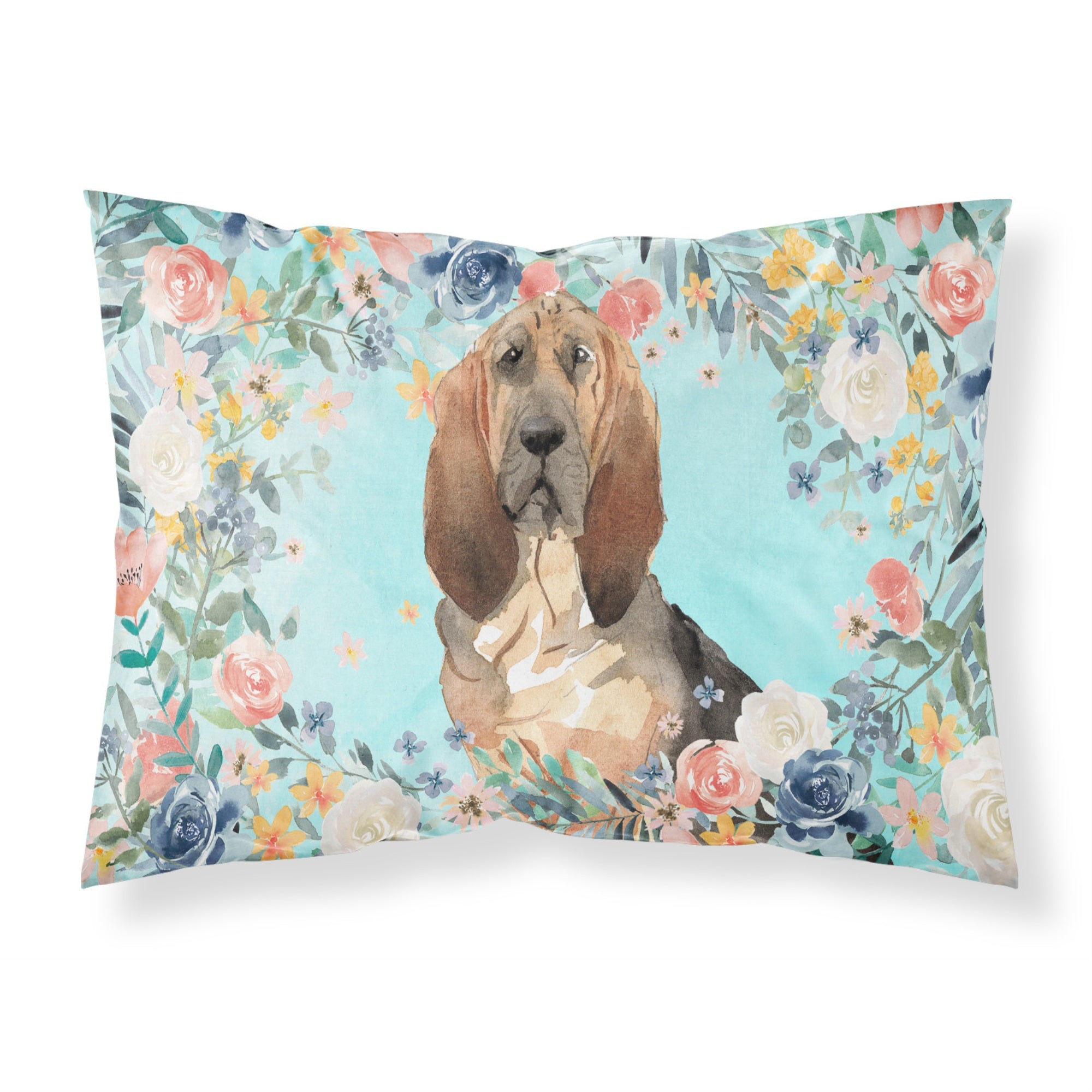 Carolines Treasures Bloodhound Fabric Standard pillowcases, Multicolor