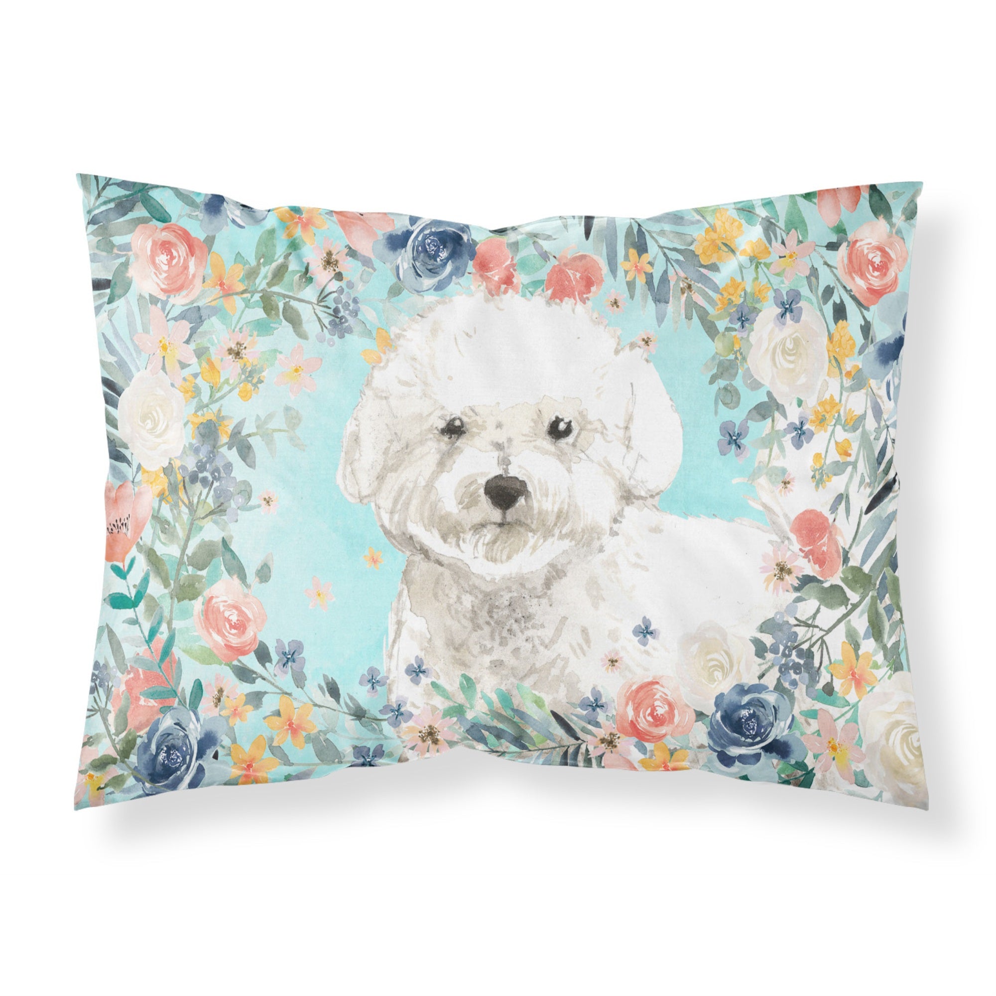 Carolines Treasures Bichon Frise Fabric Standard pillowcases, Multicolor