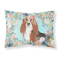 Carolines Treasures Basset Hound Fabric Standard pillowcases, Multicolor