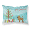 Carolines Treasures Tan Affenpinscher Christmas Tree Fabric Standard pillowcases, Multicolor