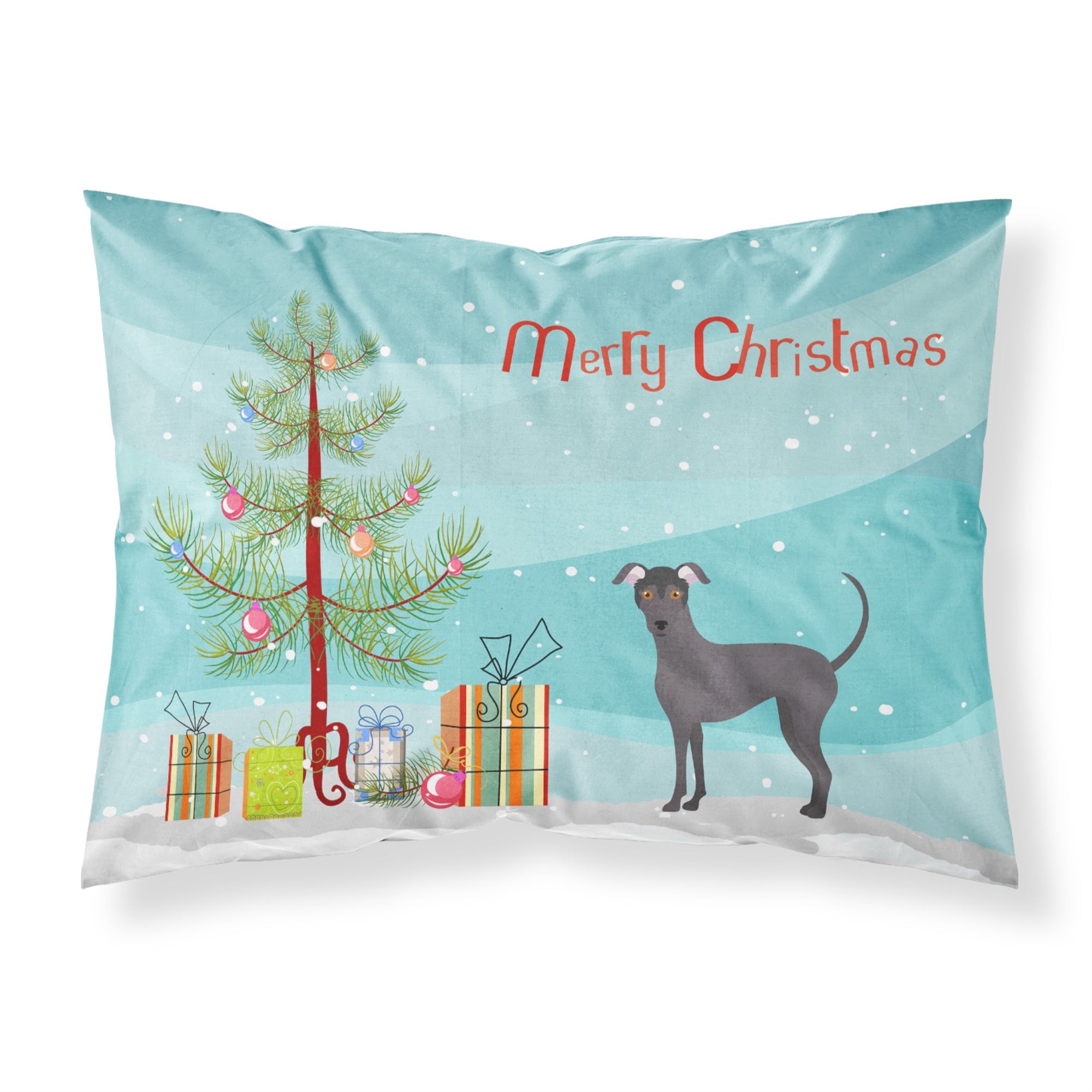Carolines Treasures Argentine Pila Dog Christmas Tree Fabric Standard pillowcases, Multicolor