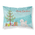 Carolines Treasures Bichon Fris Christmas Tree Fabric Standard pillowcases, Multicolor