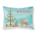 Carolines Treasures Brown & White Elo Dog Christmas Tree Fabric Standard pillowcases, Multicolor