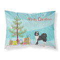 Carolines Treasures Black and White Elo Dog Christmas Tree Fabric Standard pillowcases, Multicolor