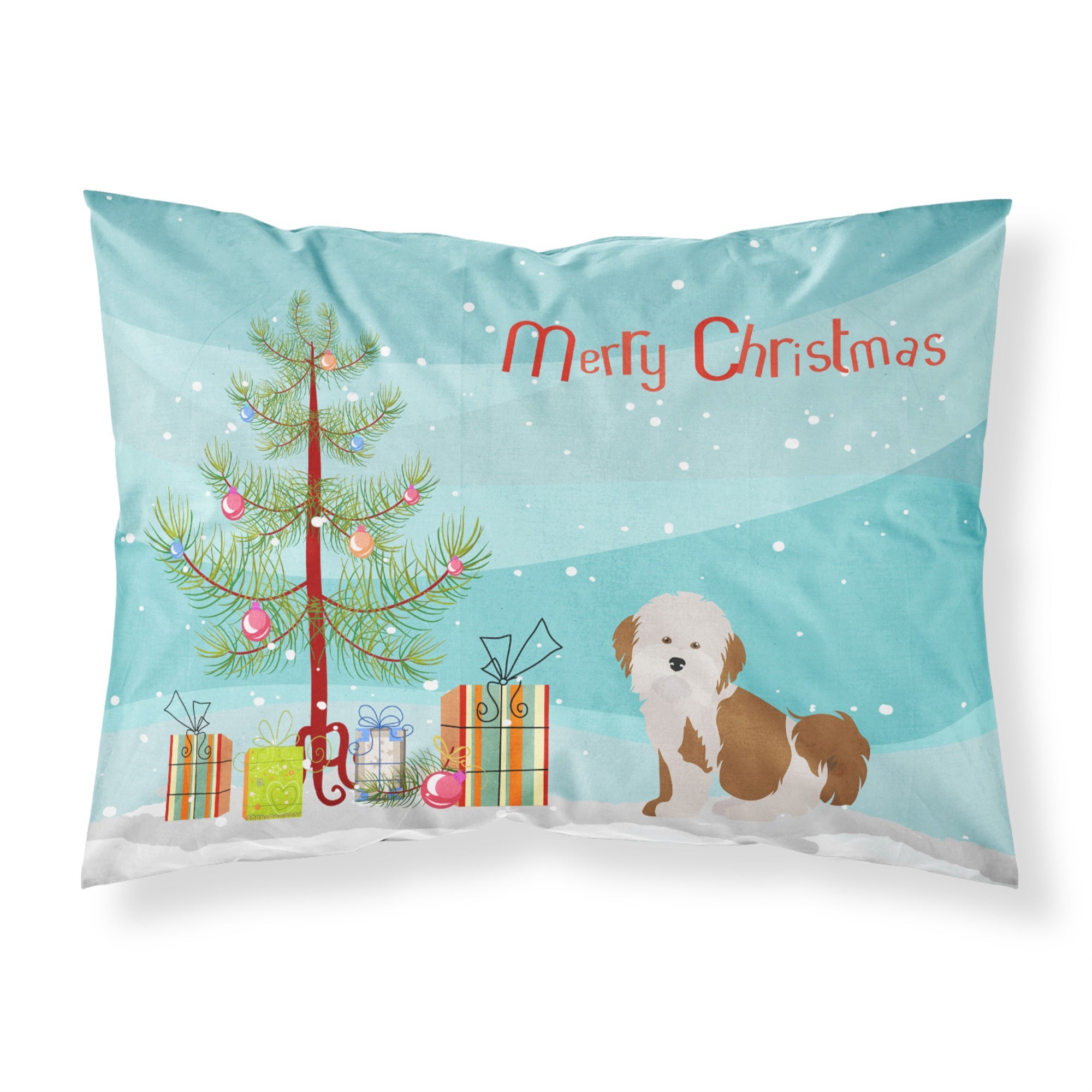 Carolines Treasures Havanese Christmas Tree Fabric Standard pillowcases, Multicolor