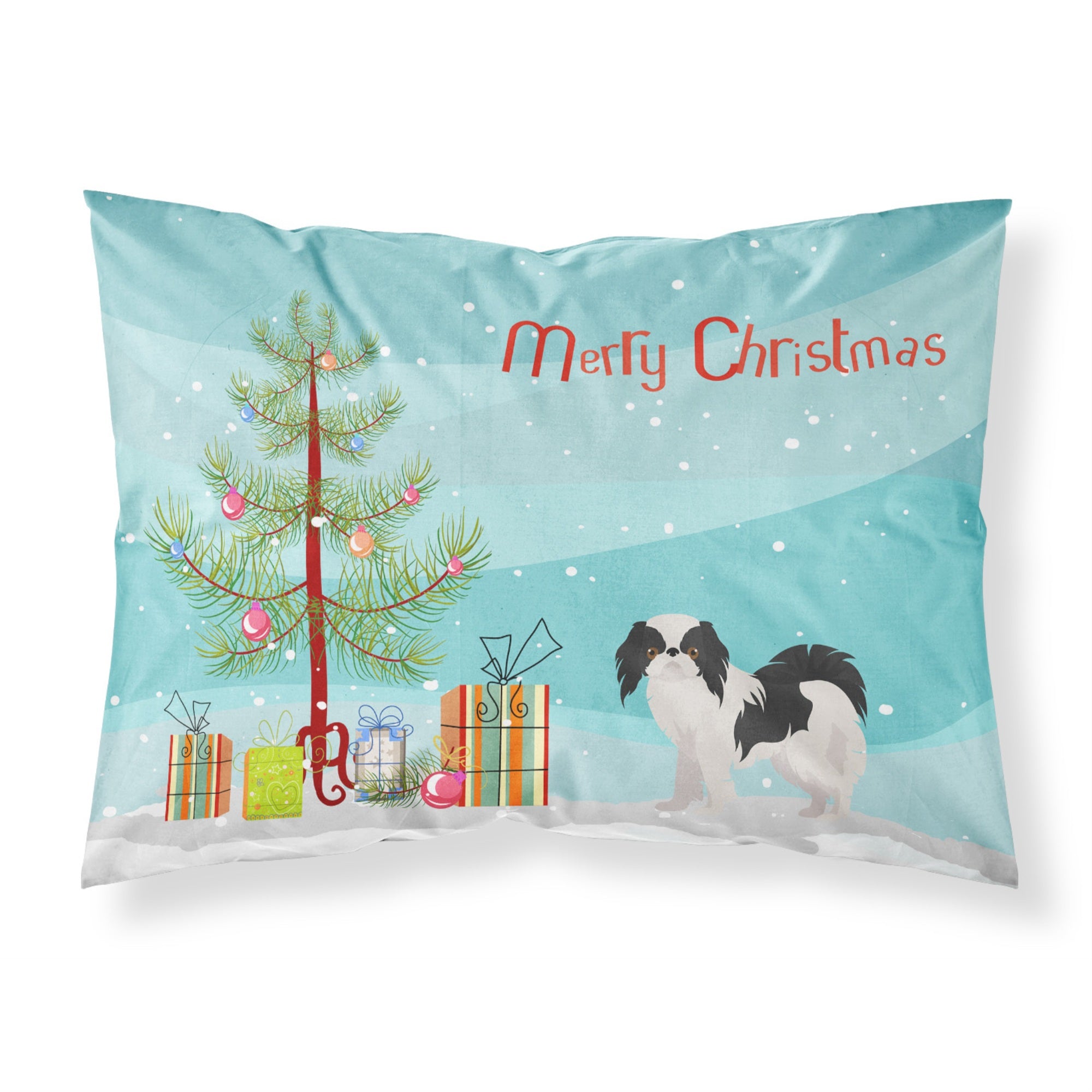 Carolines Treasures Japanese Chin Christmas Tree Fabric Standard pillowcases, Multicolor