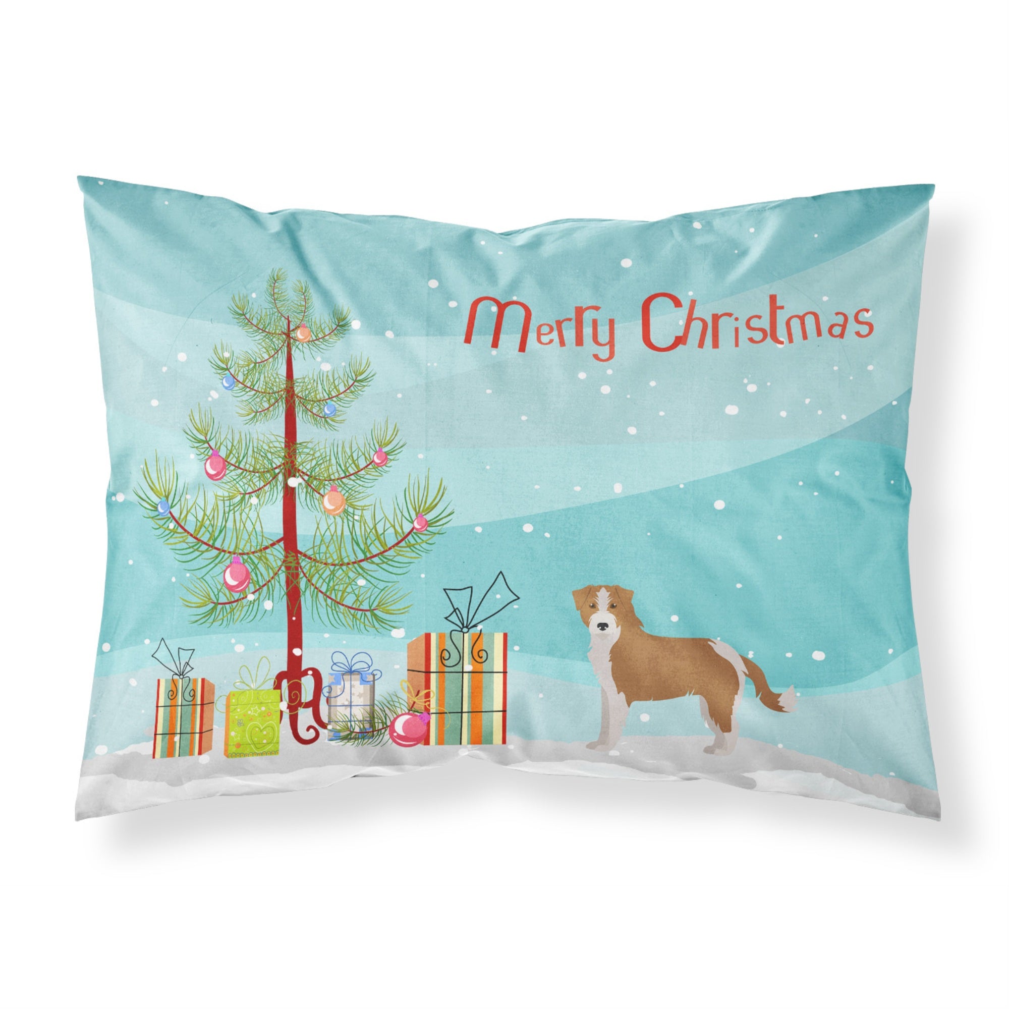 Carolines Treasures Kromfohrlnder Christmas Tree Fabric Standard pillowcases, Multicolor