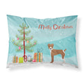 Carolines Treasures Rat Terrier Christmas Tree Fabric Standard pillowcases, Multicolor