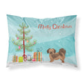 Carolines Treasures Tibetan Spaniel Christmas Tree Fabric Standard pillowcases, Multicolor