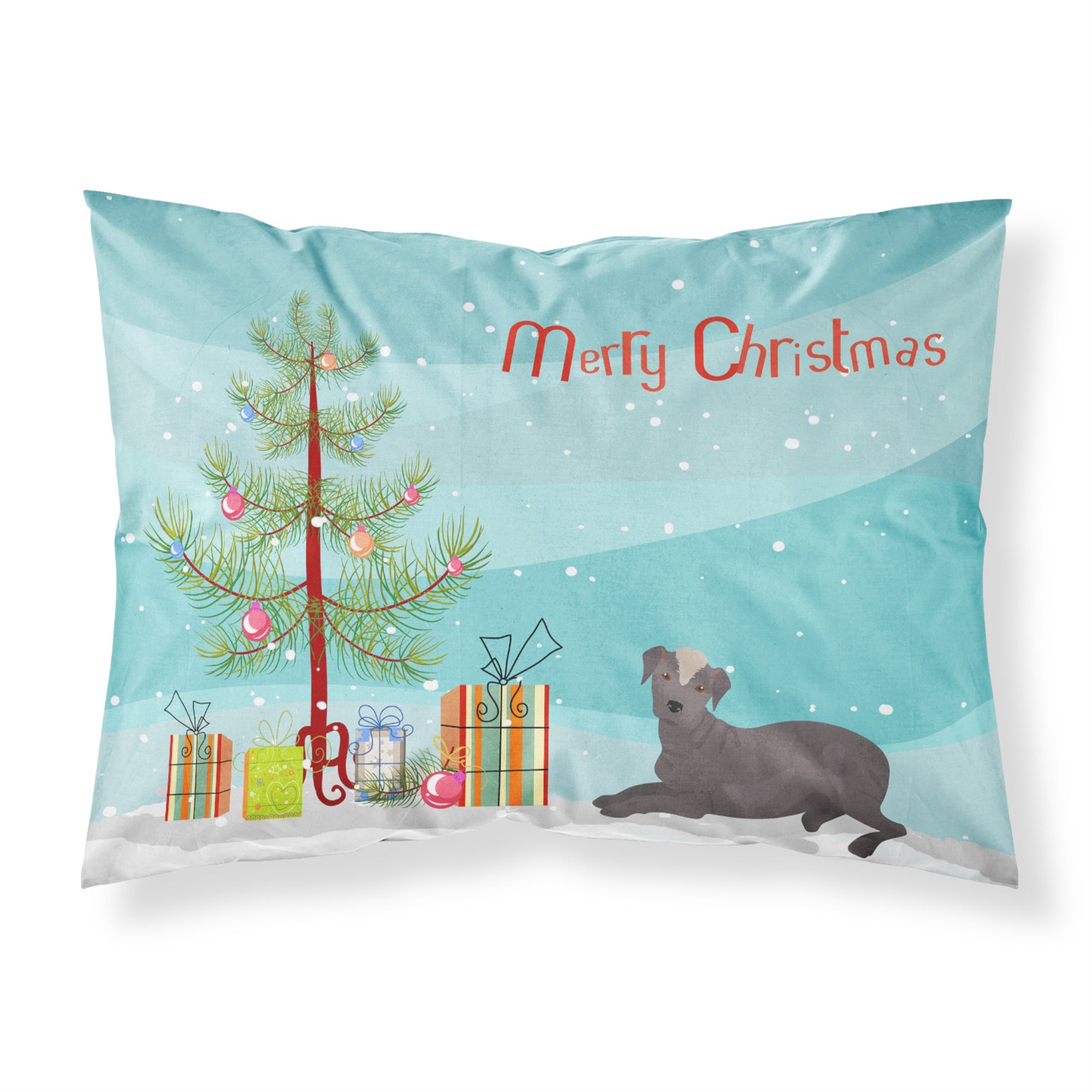 Carolines Treasures Ecuadorian Hairless Dog Christmas Tree Fabric Standard pillowcases, Multicolor