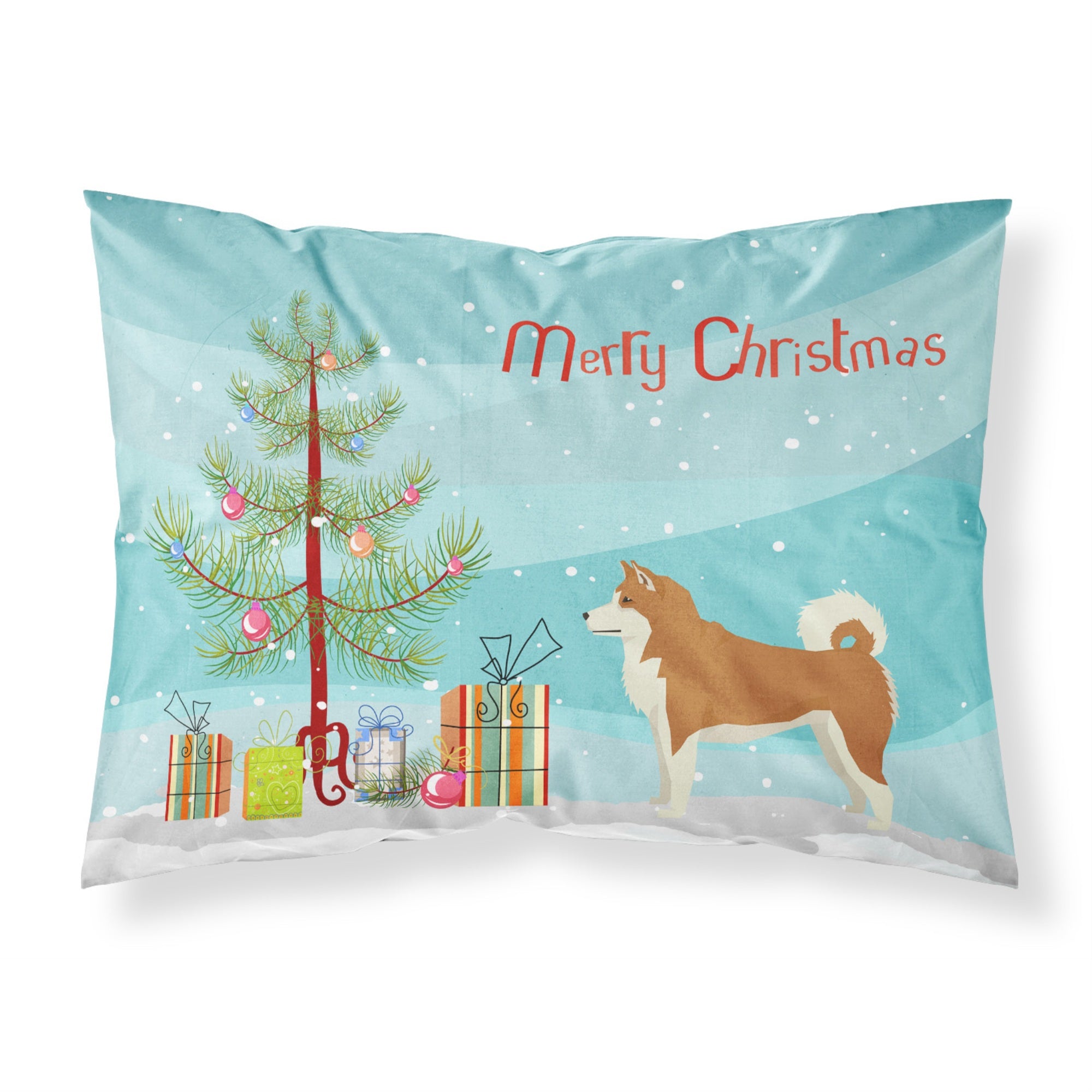 Carolines Treasures Akita Christmas Tree Fabric Standard pillowcases, Multicolor