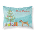 Carolines Treasures Border Terrier Christmas Tree Fabric Standard pillowcases, Multicolor