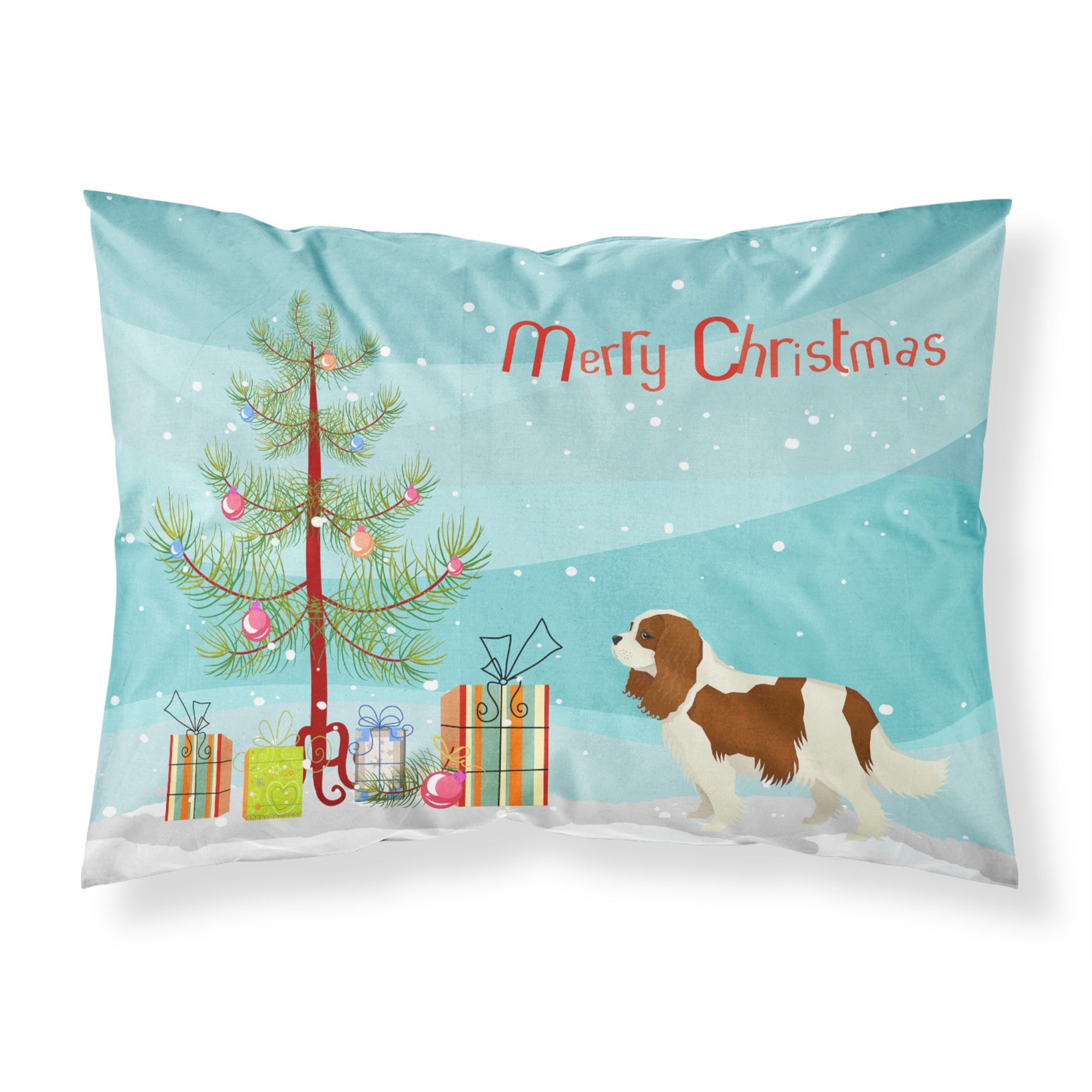 Carolines Treasures Cavalier Spaniel Christmas Tree Fabric Standard pillowcases, Multicolor
