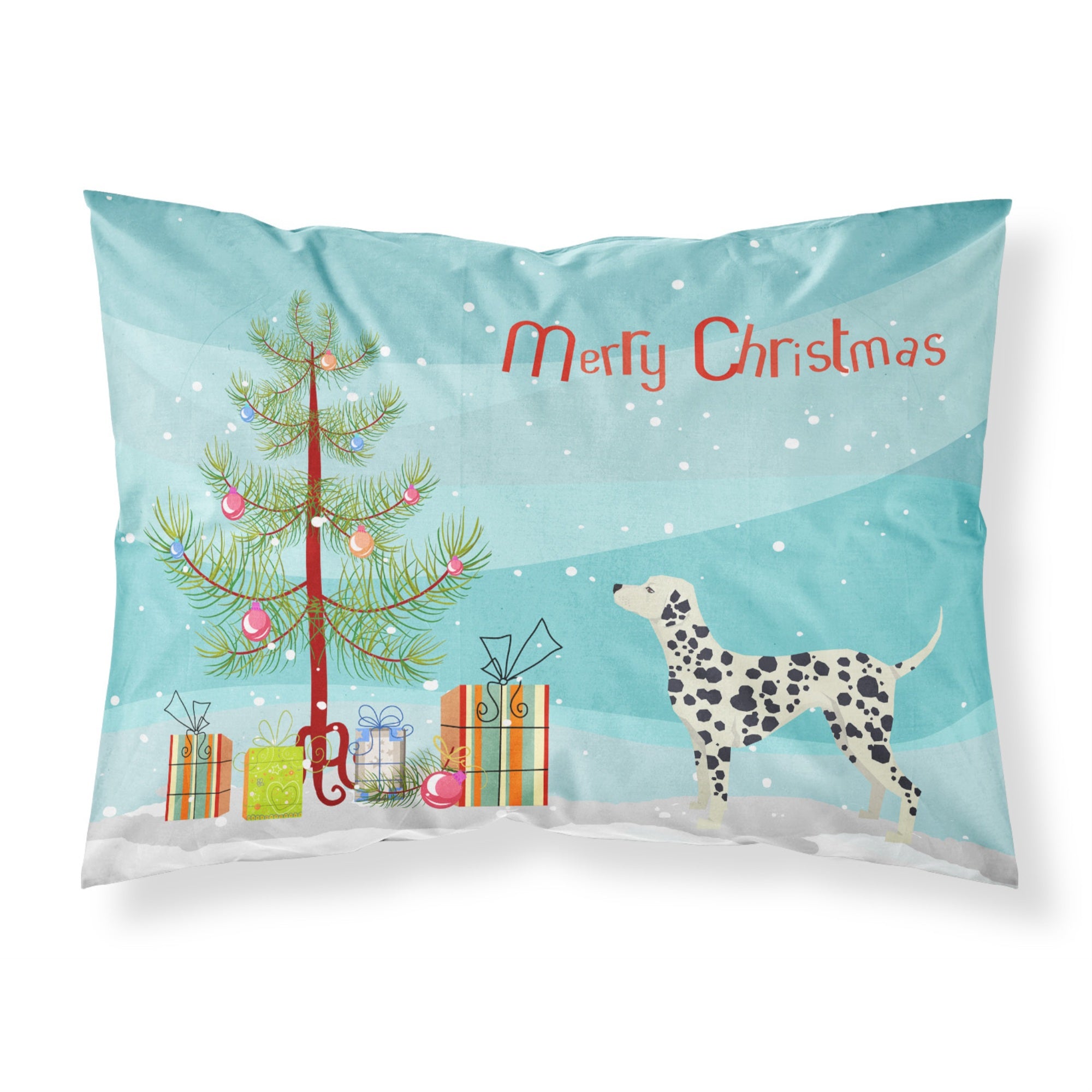 Carolines Treasures Dalmatian Christmas Tree Fabric Standard pillowcases, Multicolor