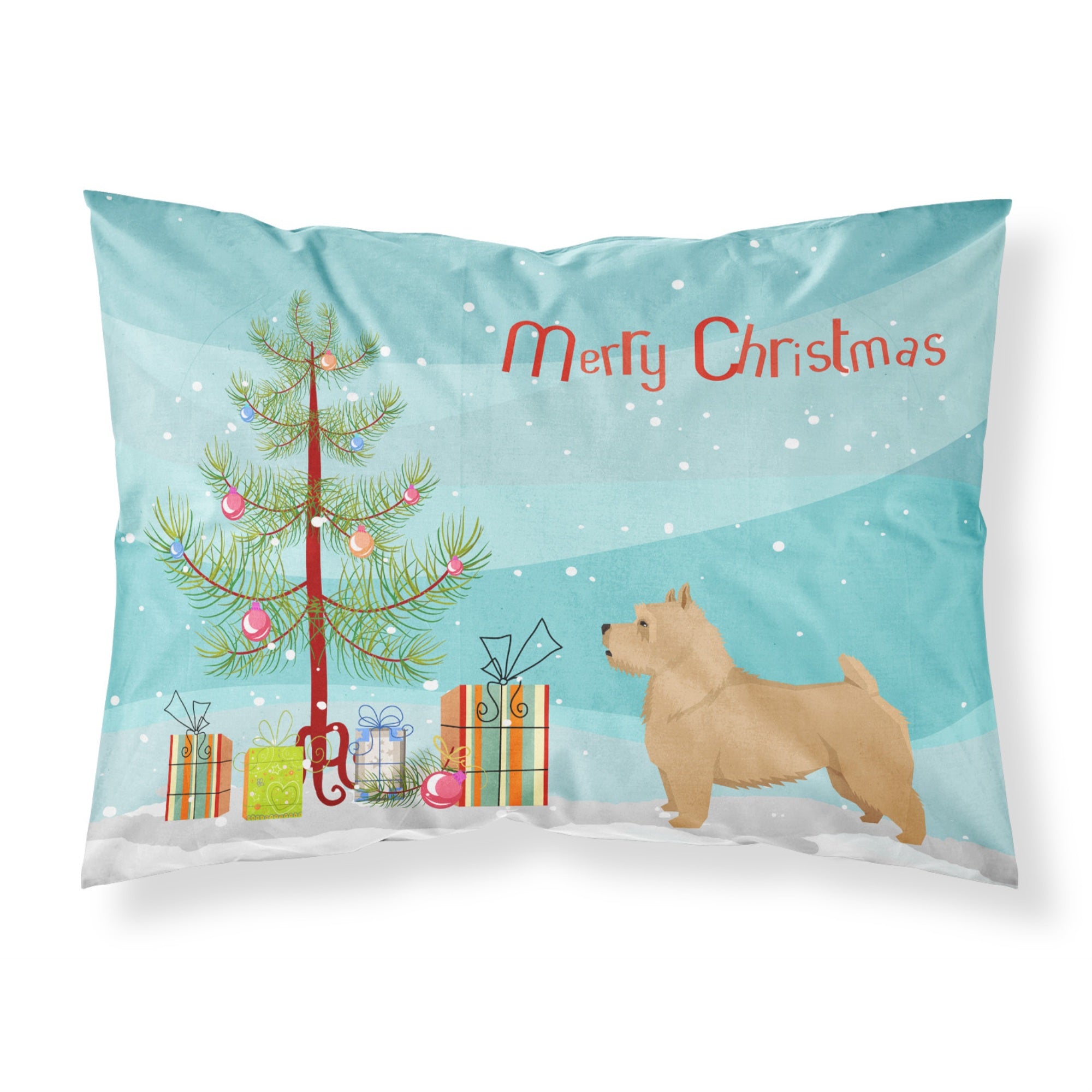 Carolines Treasures Norwich Terrier Christmas Tree Fabric Standard pillowcases, Multicolor