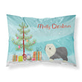 Carolines Treasures Old English Sheepdog Christmas Tree Fabric Standard pillowcases, Multicolor