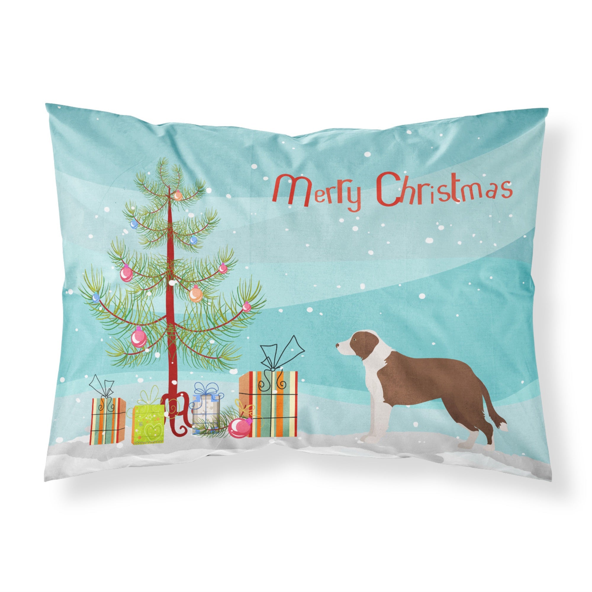 Carolines Treasures Borador Christmas Tree Fabric Standard pillowcases, Multicolor