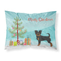 Carolines Treasures Black and Tan Chion Christmas Tree Fabric Standard pillowcases, Multicolor