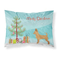 Carolines Treasures Tan Chion Christmas Tree Fabric Standard pillowcases, Multicolor