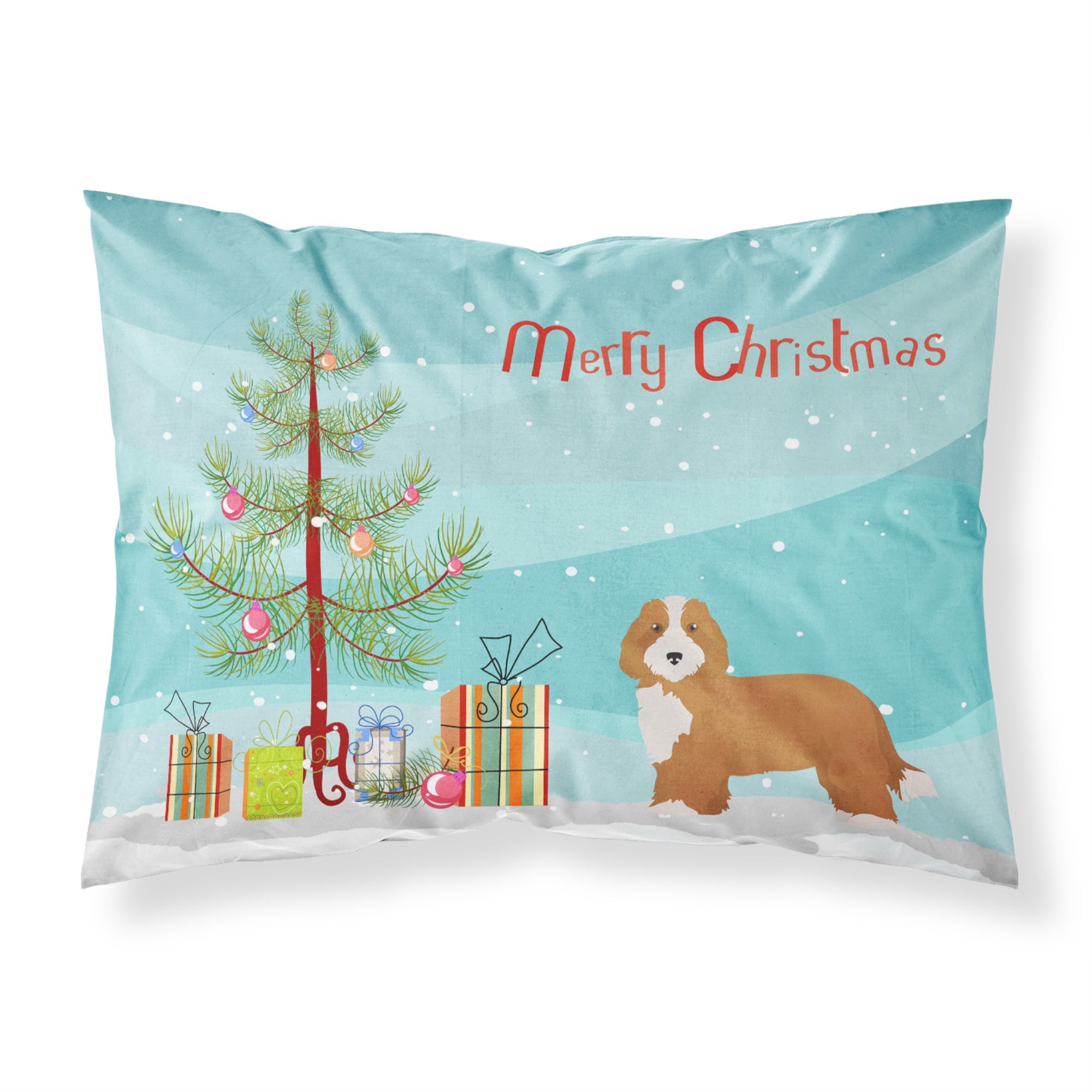 Carolines Treasures Doxiepoo #2 Christmas Tree Fabric Standard pillowcases, Multicolor
