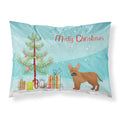 Carolines Treasures Tan French Bulldog Pit Bull Mix Christmas Tree Fabric Standard pillowcases, Multicolor