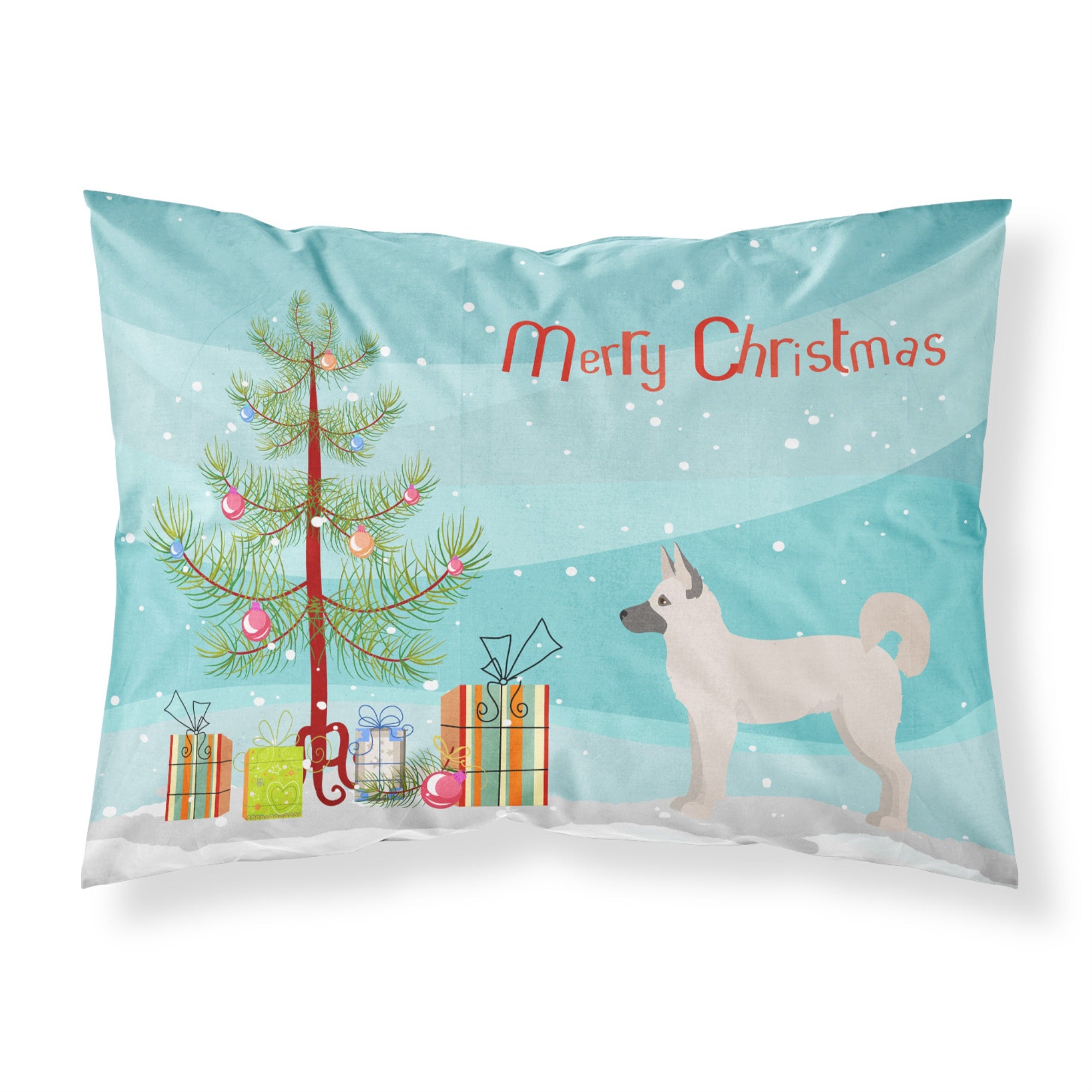 Carolines Treasures Gerberian Shepsky Christmas Tree Fabric Standard pillowcases, Multicolor