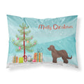 Carolines Treasures Brown Goldendoodle Christmas Tree Fabric Standard pillowcases, Multicolor