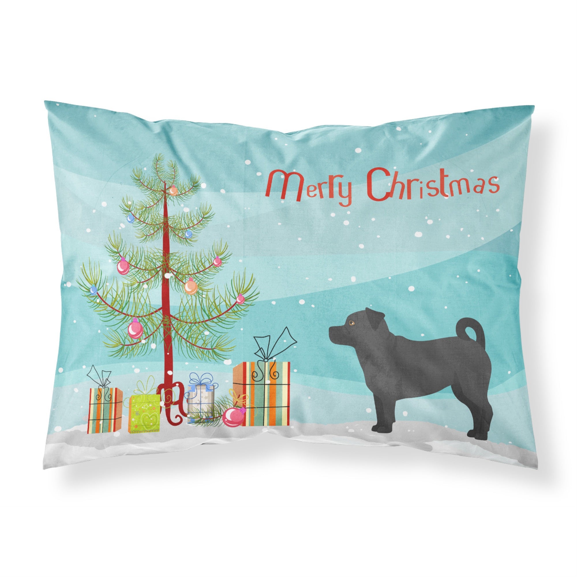 Carolines Treasures Balck Jug Christmas Tree Fabric Standard pillowcases, Multicolor