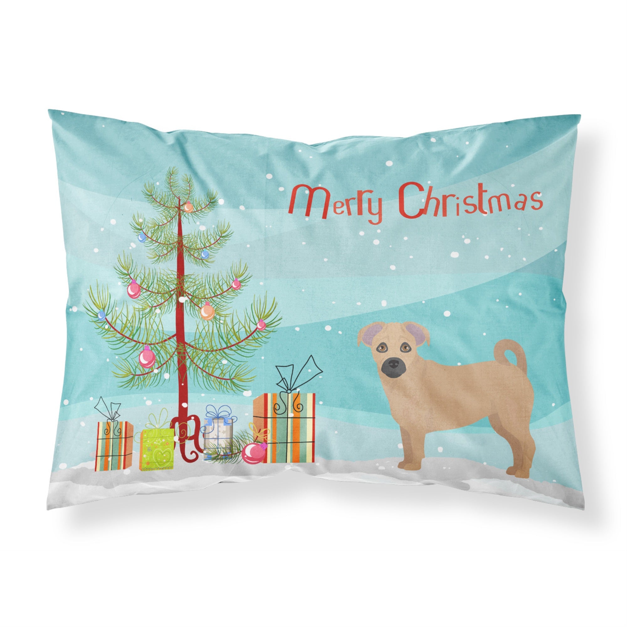 Carolines Treasures Tan Jug Christmas Tree Fabric Standard pillowcases, Multicolor